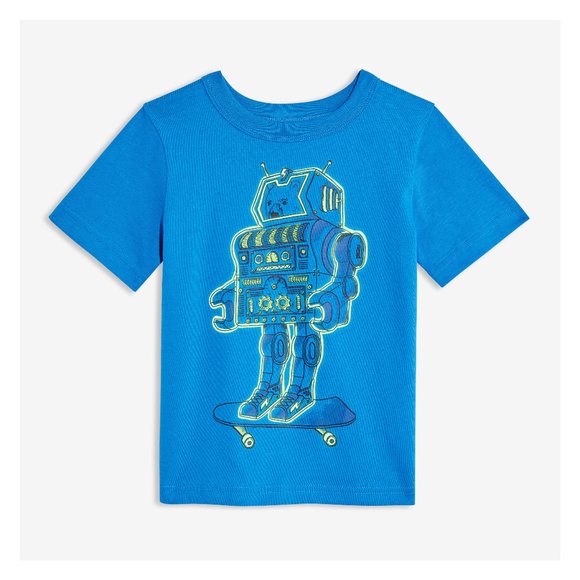 NWT Joe Fresh Toddler Blue "Robot" Graphic Tee - Picture 1 of 4
